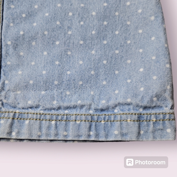 Max Studio Kids Overalls Jean Dress Polka Dot Size 4 - Picture 3 of 3